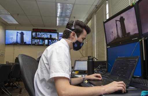 Stewart Whaley and teams at NASA’s Marshall Space Flight Center help monitor launch conditions for the Demo-2 mission from the Huntsville Operations Support Center, HOSC.