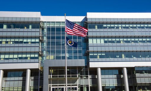 NASA Marshall Raises Flag at New Headquarters Building