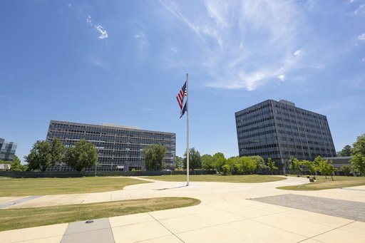 Pre demolition photos of NASA MSFC building 4201 from the roof o
