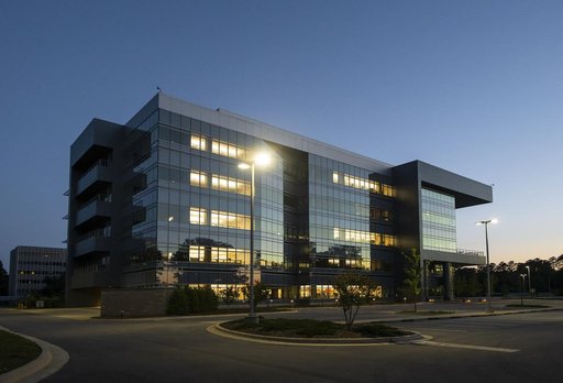 NASA Marshall Space Flight Center campus buildings during demoli