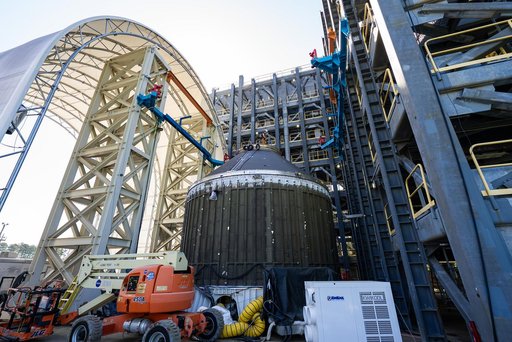 Teams Move SLS Payload Adapter After Successful Structural Testing_3