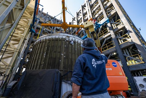 Teams Move SLS Payload Adapter After Successful Structural Testing_4