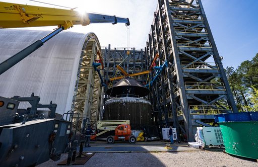 Teams Move SLS Payload Adapter After Successful Structural Testing_5