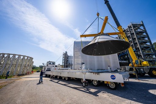 Teams Move SLS Payload Adapter After Successful Structural Testing_6
