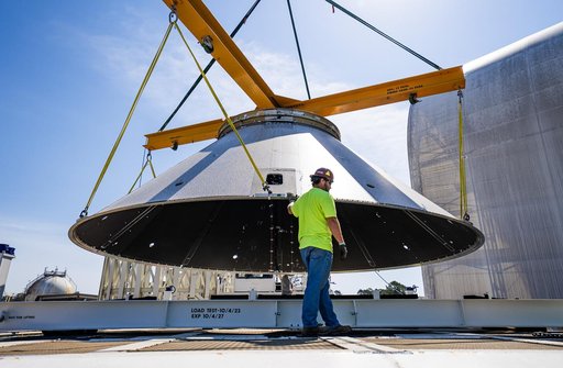Teams Move SLS Payload Adapter After Successful Structural Testing_7