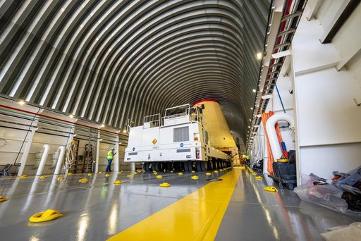Launch Vehicle Stage Adapter for Artemis II Moved, Prepped for Shipment