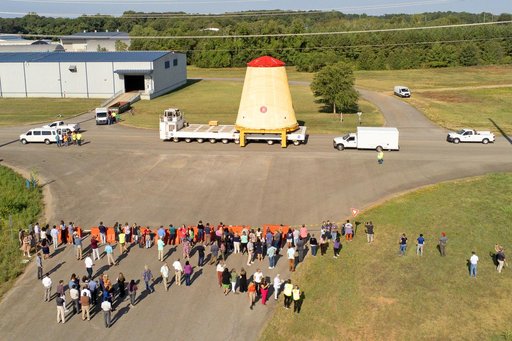 Launch Vehicle Stage Adapter for Artemis II Moved, Prepped for Shipment
