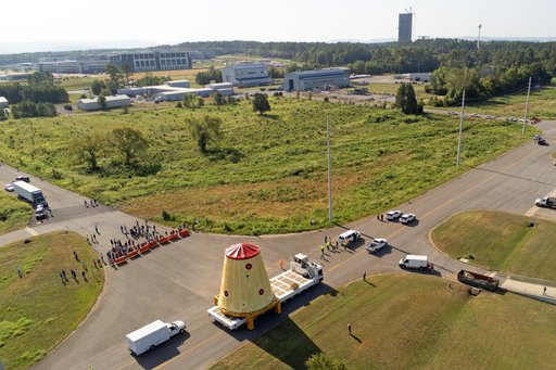 Launch Vehicle Stage Adapter for Artemis II Moved, Prepped for Shipment