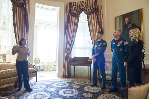 Astronauts Randy Bresnik and Paolo Nespoli Visit Marine Corps Ba