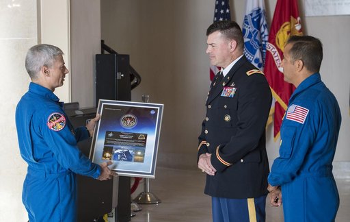 Astronauts Vande Hei and Acaba at the Arlington National Cemeter