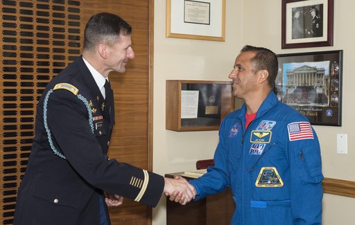 Astronauts Vande Hei and Acaba at the Arlington National Cemeter
