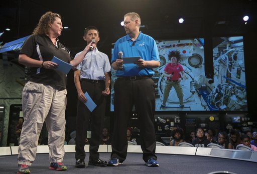 Astronaut Serena Auñon-Chancellor  at Air and Space Museum