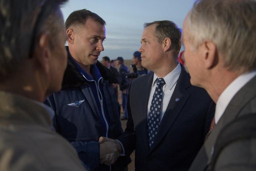 Expedition 57 Crew Returns to Baikonur