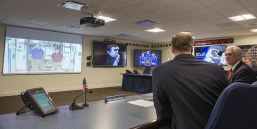 VP Pence Speaks with Astronauts Onboard ISS