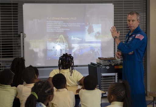 Astronaut Drew Feustel at John Burroughs Elementary School