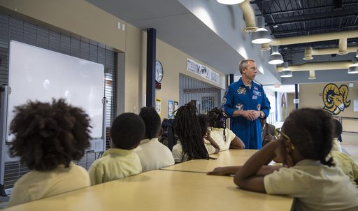 Astronaut Drew Feustel at John Burroughs Elementary School