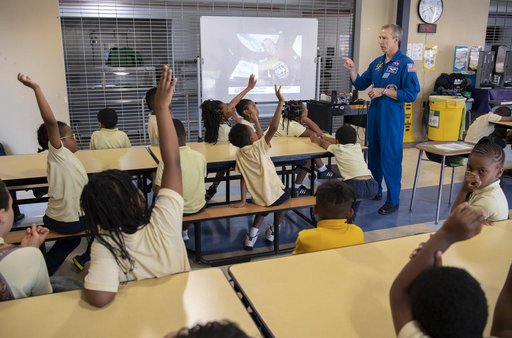 Astronaut Drew Feustel at John Burroughs Elementary School
