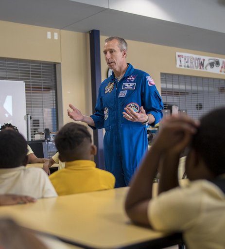 Astronaut Drew Feustel at John Burroughs Elementary School