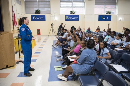 Astronaut Serena Auñón-Chancellor at Excel Academy