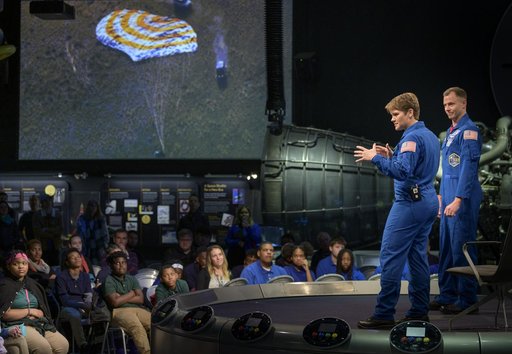 Astronauts McClain and Hague at NASM