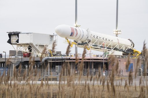 Northrop Grumman Antares CRS-13 Lowered Into Horizontal Position