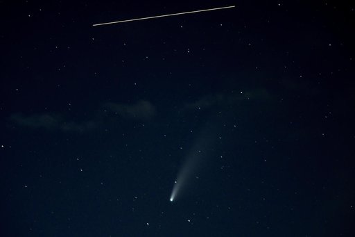Comet NEOWISE and ISS