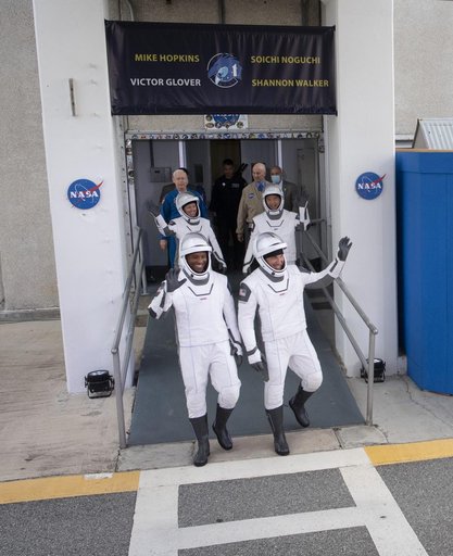 SpaceX Crew-1 Crew Walkout