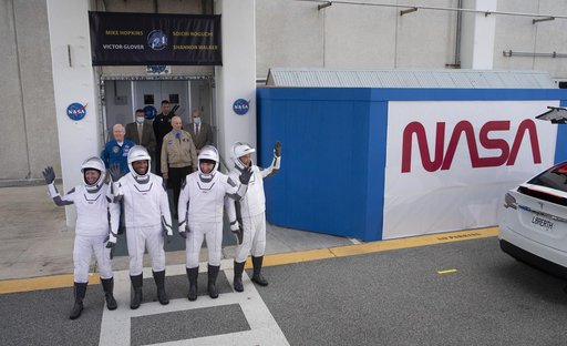 SpaceX Crew-1 Crew Walkout