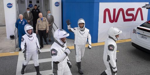 SpaceX Crew-1 Crew Walkout