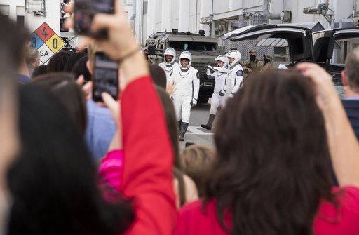 SpaceX Crew-1 Crew Walkout