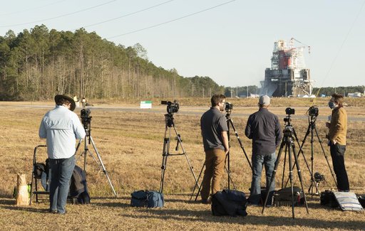 Hot Fire Test of SLS Rocket Core Stage