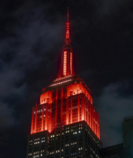 Empire State Illuminated for Mars Perseverance
