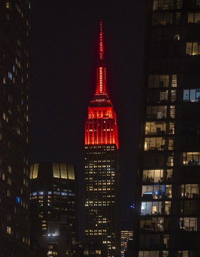 Empire State Illuminated for Mars Perseverance