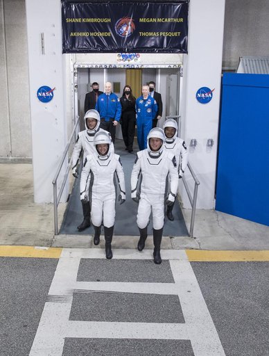 SpaceX Crew-2 Crew Walkout