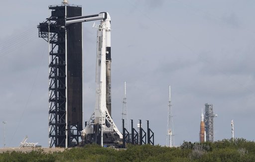 NASA’s SLS and SpaceX’s Falcon 9 at Launch Complex 39A & 39B