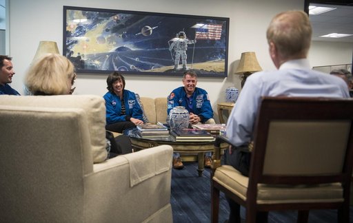 NASA Leadership Meets with NASA’s SpaceX Crew-2 Astronauts