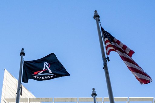 Artemis flag raising at NASA Headquarters
