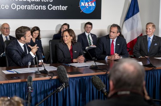 Vice President Harris and French President Macron meet at NASA H