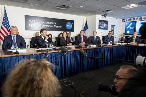 Vice President Harris and French President Macron meet at NASA H