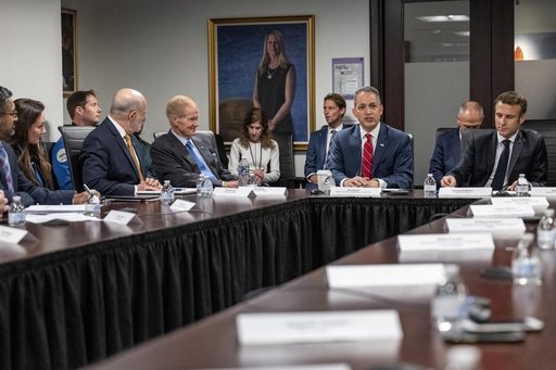 Vice President Harris and French President Macron meet at NASA H