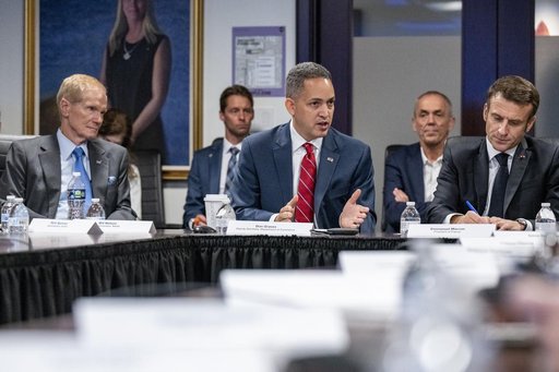 Vice President Harris and French President Macron meet at NASA H