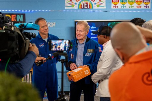 NASA Astronauts visit Amidon-Bowen Elementary School