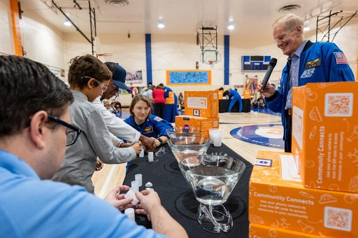 NASA Astronauts visit Amidon-Bowen Elementary School