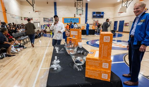 NASA Astronauts visit Amidon-Bowen Elementary School