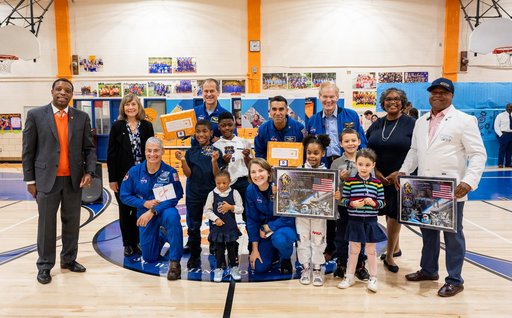 NASA Astronauts visit Amidon-Bowen Elementary School