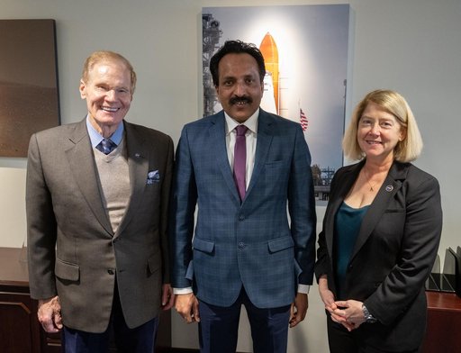 NASA Administrator and Deputy Administrator Meet with ISRO Chair