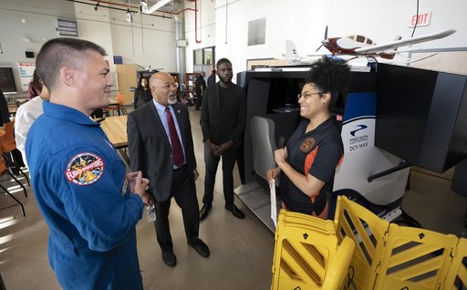 NASA astronaut Kjell Lindgren visits DuVal High School
