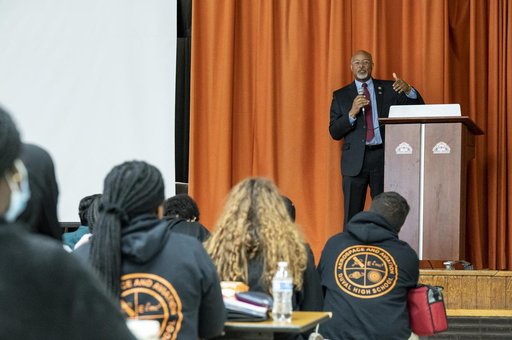 NASA astronaut Kjell Lindgren visits DuVal High School