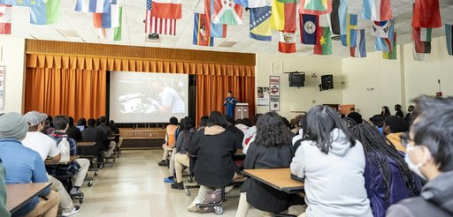 NASA astronaut Kjell Lindgren visits DuVal High School