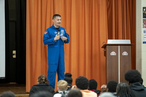 NASA astronaut Kjell Lindgren visits DuVal High School